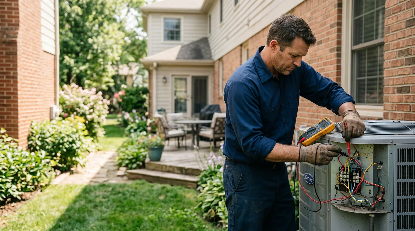 HVAC technician working near Zionsville, PA